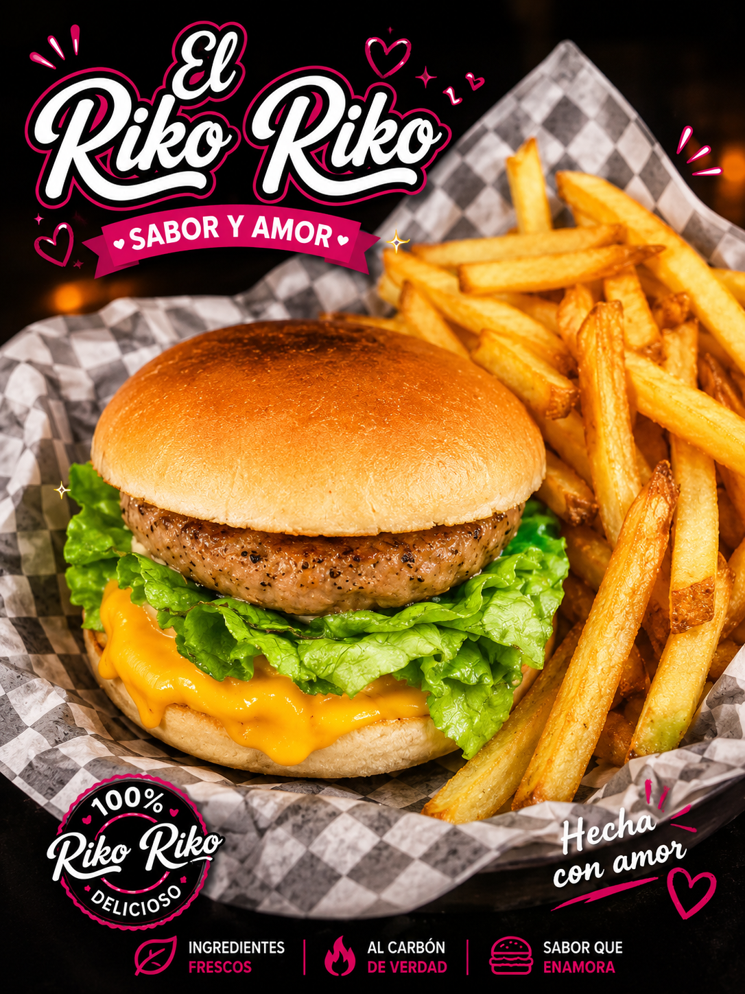 Hamburguesa Clásica Riko Riko
