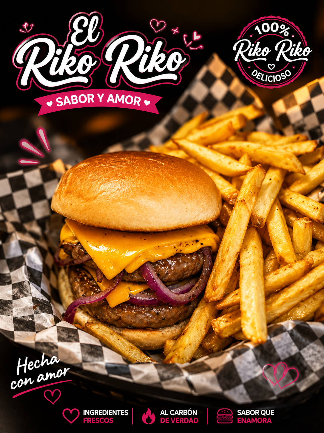 Hamburguesa Doble Riko Riko